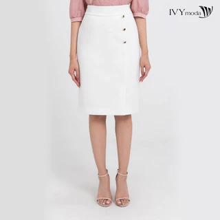 Chân váy midi phối khuy IVY moda MS 31M8204