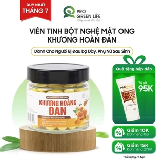 Viên Tinh Bột Nghệ Mật Ong Nguyên Chất 100% Khương Hoàng Đan Hộp 190g Dành Cho Người Bị Đau Dạ Dày, Phụ Nữ Sau Sinh