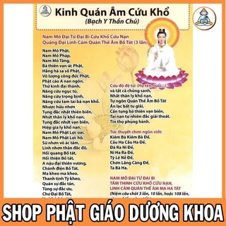 TO14 - Tờ A3-A4 ép plastics Kinh Phật Quan Âm Cứu Khổ Cầu Mẹ Quan Âm Từ Bi Che Chở Cứu Khổ Cứu Nạn