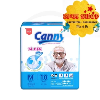 [Siêu sale] Bộ 2 Tã dán người lớn Canny M 10 miếng/gói siêu mềm, siêu thấm hút vòng bụng 61-106cm