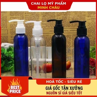 Chai Chiết Mỹ Phẩm Nhựa Pet Xịt Vòi Nhấn Sữa Tắm [100ml,150ml,200ml,250ml] Đựng Dầu Gội. ❣️