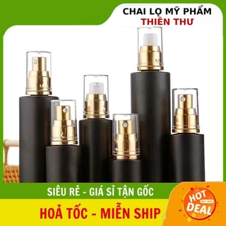 Chai Lọ Chiết Mĩ Phẩm Thủy Tinh Xịt Giọt 20ml,30ml,50ml Đen Nhám ❣️