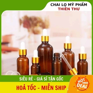 Lọ Chiết Serum ❣️ [5ml,10ml,15ml,20ml,30ml] Đựng Tinh Dầu Bóp Giọt Khoen Vàng,Bạc,Đen Chiết Mỹ Phẩm.