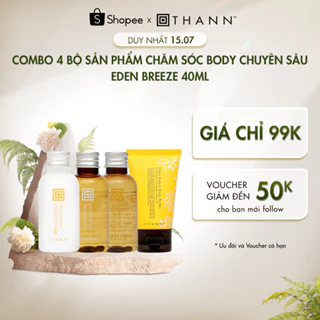 Combo 4 bộ Sản phẩm Chăm sóc body chuyên sâu THANN hương Hoa Hồng & Hoa Lài 40 ml