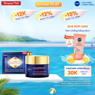 Kem Dưỡng Da Ban Đêm NIVEA LUMINOUS 630 Giúp Làm Mờ Đốm Nâu | Ngăn Ngừa Thâm Nám (50 ml) - 94134