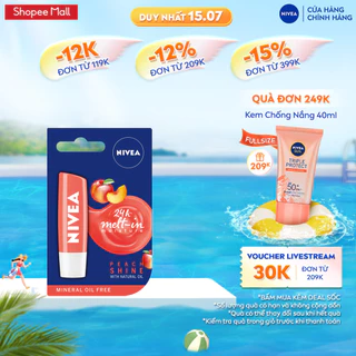 Son dưỡng ẩm Nivea sắc cam hương đào Peach Shine (4.8g) - 85031