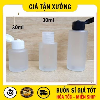 [SỈ SIÊU RẺ] Chai Lọ Thuỷ Tinh Mờ Nắp Bật  Chai Lọ Thủy Tinh Mờ Vai Ngang Nắp Bật 20ml,30ml,50ml Chiết Mỹ Phẩm