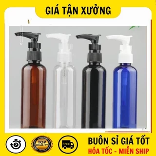 [SỈ SIÊU RẺ] Chai Xịt Vòi Nhấn  Chai Nhựa Pet Vòi Nhấn Sữa Tắm 50ml,100ml Chiết Mỹ Phẩm