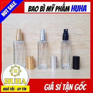 Chai Lọ Chiết Nước Hoa Vuông Thủy Tinh 3ml,5ml,10ml,20ml,30ml/ Chai Lọ Đựng Dầu Thơm 20ml