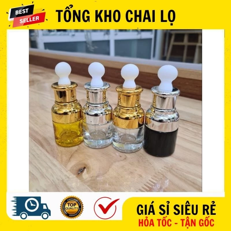 [RẺ VÔ ĐỊCH] Chai Lọ Đựng Tinh Dầu 20ml Thủy Tinh Cao Cấp Chóp Eo, Chiết Serum, Tinh Chất