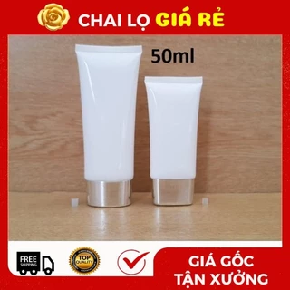 Tuýp Chiết Mỹ Phẩm ❣️ Tube Nhựa Nắp Xi Vàng, Bạc 50ml, 100ml Đựng Sữa Rửa Mặt, Kem Chống Nắng