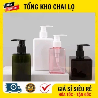 [RẺ VÔ ĐỊCH] Chai Nhựa Pet Xịt Vòi Nhấn Sữa Tắm 100ml,150ml,200ml,250ml Đựng Dầu Gội, ,