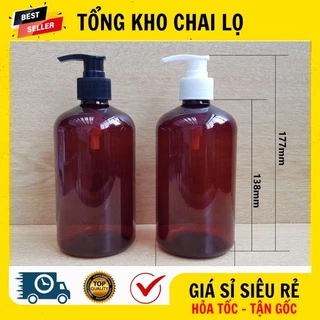 [RẺ VÔ ĐỊCH] Chai Lọ Xịt Vòi Nhấn Nhựa Pet 500ml, 1 Lít Đựng Dầu Gội, Sữa Tắm ,