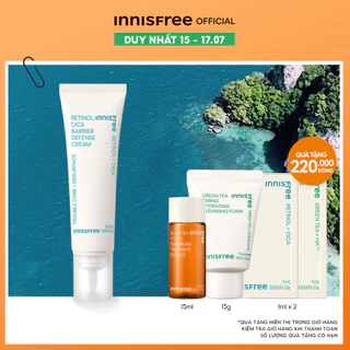 Kem dưỡng làm dịu và phục hồi da INNISFREE Retinol Cica Barrier Defense Cream 50 mL