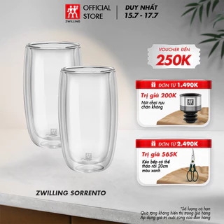 Bộ 2 ly thủy tinh Latte hai lớp ZWILLING Sorrento 350ml