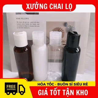 Chai Chiết Mĩ Phẩm  Vỏ Nhựa Pet Nắp Nhấn 30ml,50ml,100ml Đựng Gel,