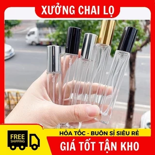 Lọ Chiết Nước Hoa Hình Trụ Vuông 3ml,5ml,10ml,20ml,30ml Đựng Dầu Thơm .