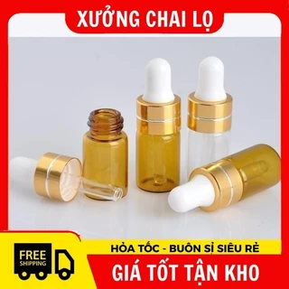 Lọ Chiết Serum , Tinh Dầu Thủy Tinh Mỏng 2ml/3ml/5ml Đựng Nước Hoa