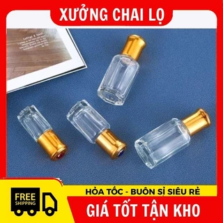 Chai Lọ Chiết Nước Hoa , [3ml/6ml/12ml] Vỏ Đựng Dầu Thơm Dubai Bi Lăn Ruby,