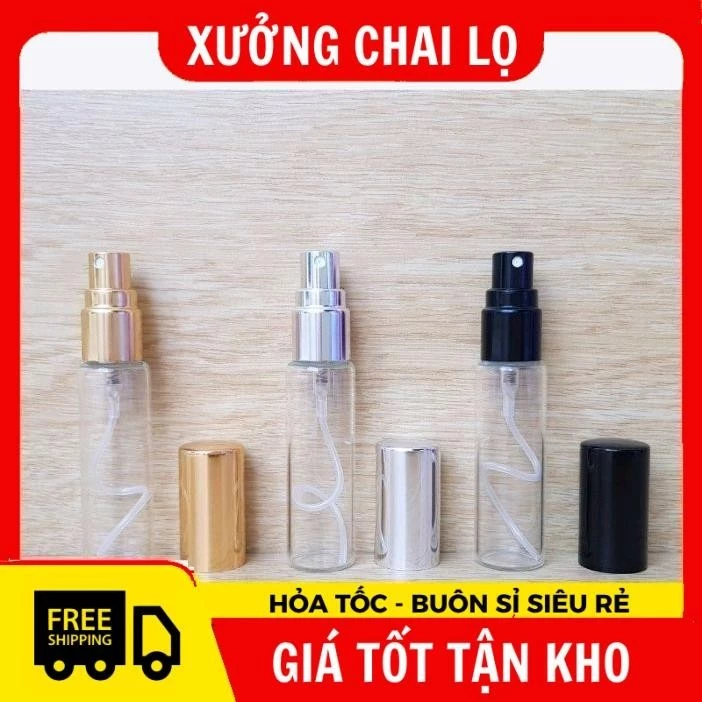 Chai Lọ Chiết Nước Hoa, Đựng Dầu Thơm Thủy Tinh Tròn Lùn 10ml, Phụ Kiện Du Lịch ,