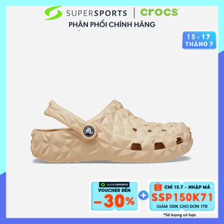 [Mã SSP150K71 giảm 150K đơn 1TR] Giày clog unisex Crocs Classic Geometric Shitake - 209563-2DS