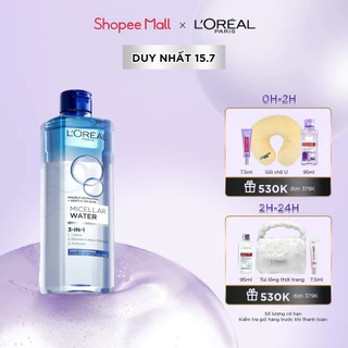 Nước tẩy trang và làm sạch sâu 3-in-1 L'Oreal Paris  Micellar Water 400ml