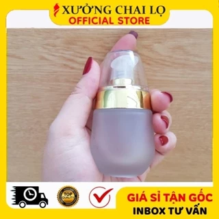 Chai Chiết Mĩ Phẩm ❣️BUÔN SỈ RẺ❣️ Lọ Thủy Tinh Trứng Phun Mờ Nắp Vàng 30ml, 50ml Chiết Mỹ Phẩm