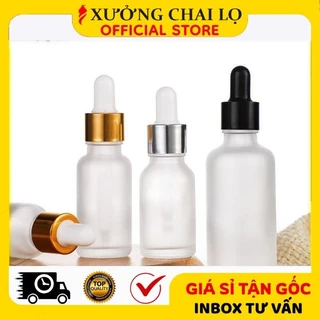 Lọ Chiết Serum ❣️BUÔN SỈ RẺ❣️ [5ml,10ml,20ml,30ml,50ml,100ml] Lọ Chiết Serum Thủy Tinh Phun Mờ Cao Cấp Nắp Bóp Nhỏ Giọt