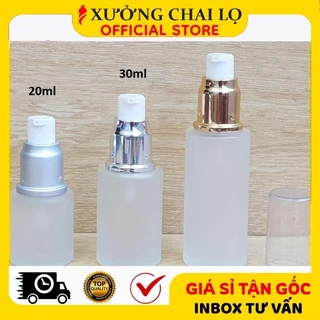 Chai Chiết Mĩ Phẩm ❣️BUÔN SỈ RẺ❣️ Lọ Thủy Tinh Mờ Vai Ngang Xịt Giọt 20ml,30ml,50ml Đựng Kem Dưỡng Da, Serum .