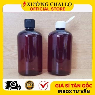 Chai Lọ Nhựa Nắp Bật ❣️BUÔN SỈ RẺ❣️ Chai Lọ Nhựa Pet Nắp Bật 500ml Chiết Mỹ Phẩm