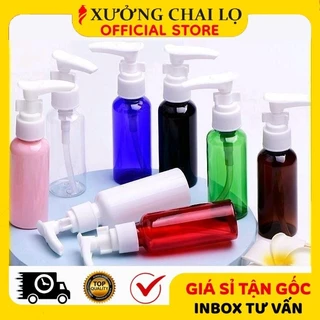 Chai Lọ Xịt Vòi Nhấn ❣️BUÔN SỈ RẺ❣️ Chai Lọ Nhựa Pet Vòi Nhấn Sữa Tắm 20ml,30ml,50ml,100ml Đựng Dầu Gội