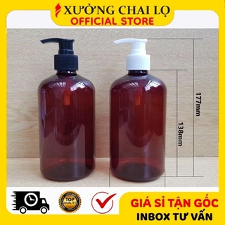 Chai Xịt Vòi Nhấn ❣️BUÔN SỈ RẺ❣️ Chai Lọ Nhựa Pet Vòi Nhấn Sữa Tắm 500ml, 1 Lít Đựng Dầu Gội, Chiết Mỹ Phẩm