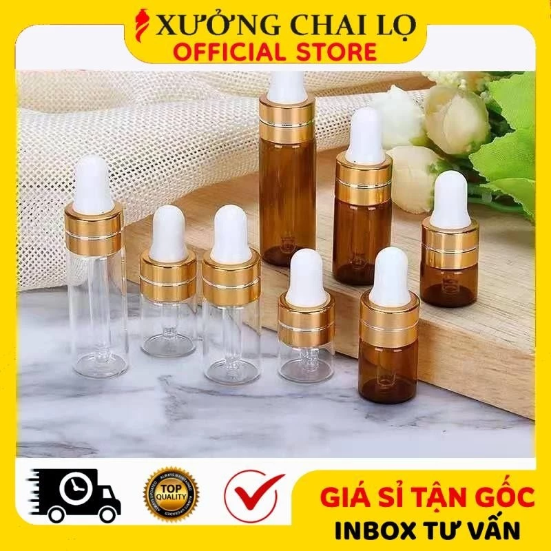 Chai Lọ Chiết Serum 2ml, 3ml, 5ml Mỏng ❣️BUÔN SỈ RẺ❣️ Vỏ Đựng Tinh Dầu Nước Hoa, Tinh Chất, Chiết Mỹ Phẩm