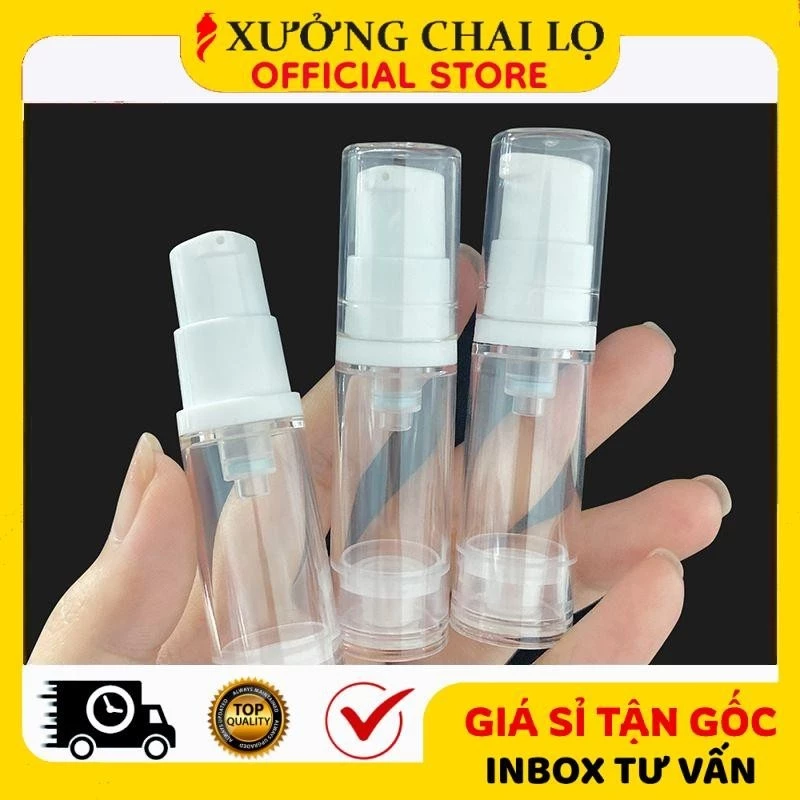 Chai Chiết Mỹ Phẩm ❣️BUÔN SỈ RẺ❣️ Chai Lọ Hút Chân Không 5ml,10ml,15ml,30ml,50ml,100ml, Phụ Kiện Du Lịch