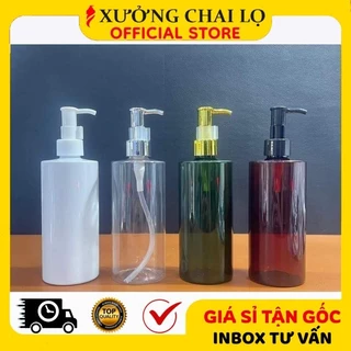 Chai Xịt Vòi Nhấn Dài ❣️BUÔN SỈ RẺ❣️ Vỏ Nhựa Pet 150ml 200ml 250ml 300ml Đựng Dầu Gội, Sữa Tắm, Kem Dưỡng