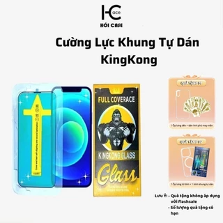 Kính Cường Lực Iphone Chống Nhìn Trộm KingKong Có Khung Tự Dán ip x/xs/xr/11/12/13/14/15 plus/max/pro/promax