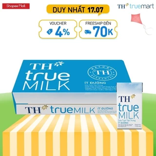 Thùng 48 hộp sữa tươi tiệt trùng ít đường TH True Milk 110ml (110ml x 48)