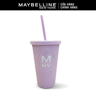 [Quà tặng] Ly Nước Gai Kèm Ống Hút Tím Lumi Matte Maybelline New York Cold Cup 450ML