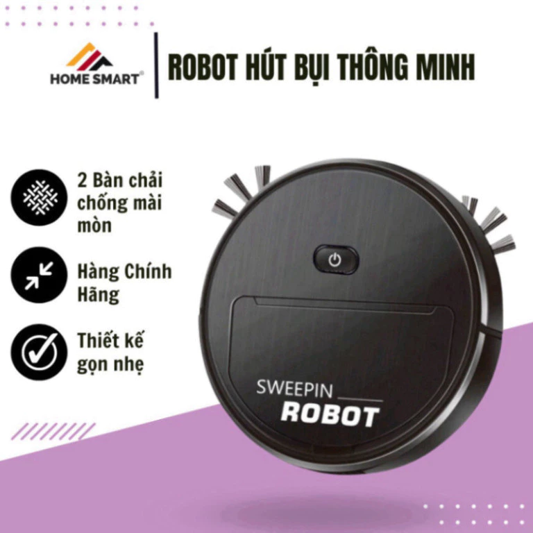 Robot Hút Bụi Lau Nhà Thông Minh SWEEPIN, ROBOT Hút Bụi Thông Minh Tự Động Cho Gia Đình Hot New New
