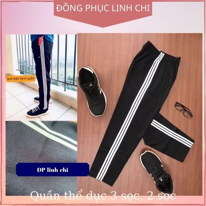 Quần Thể Dục Đồng Phục Học Sinh 2 sọc, 3 sọc vải đẹp