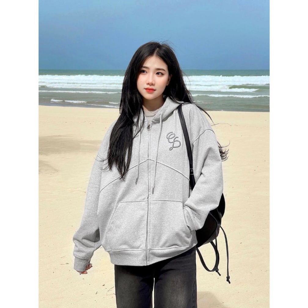 Áo Hoodie Zip Overthinking Cinder Thêu Chữ Siêu Nét, Áo Khoác Nỉ Nam Nữ Form Rộng Chất Nỉ Bông Dày Dặn Cao Cấp Hot 2024