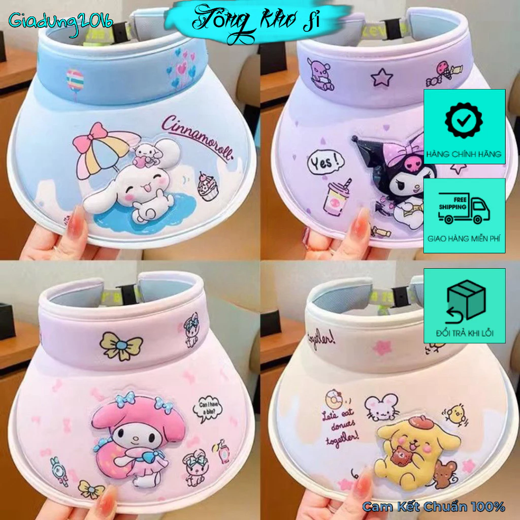 Mũ trẻ em Kuromi Từ 2 đến 12 tuổi-mũ nón lưỡi trai hở đầu chữ Summer thêu cho bé trai ,bé gái nhiều màu xinh (Tuyển Sỉ)