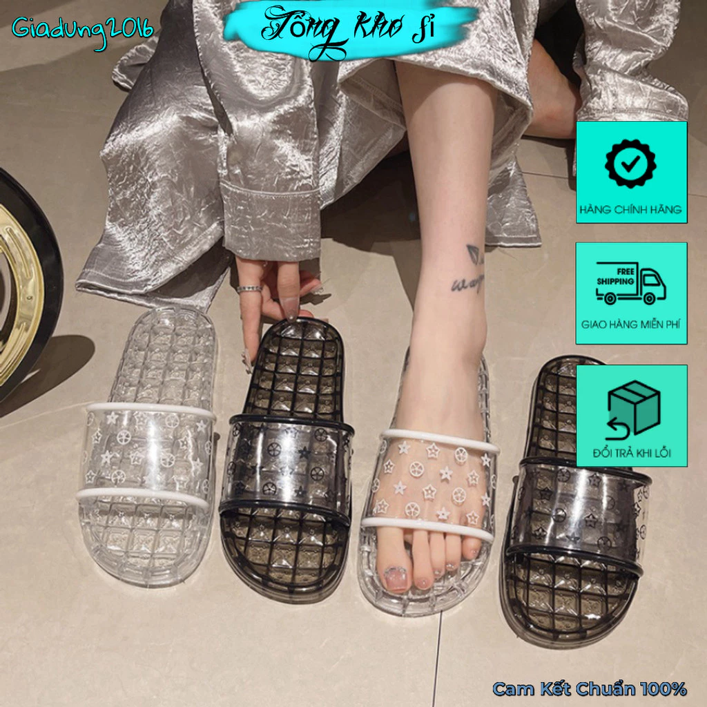 Dép nữ đi trong nhà 🌏FREE SHIP🌎 dép nhựa quai ngang đi trong nhà vệ sinh chống trơn trượt (Tuyển Sỉ)