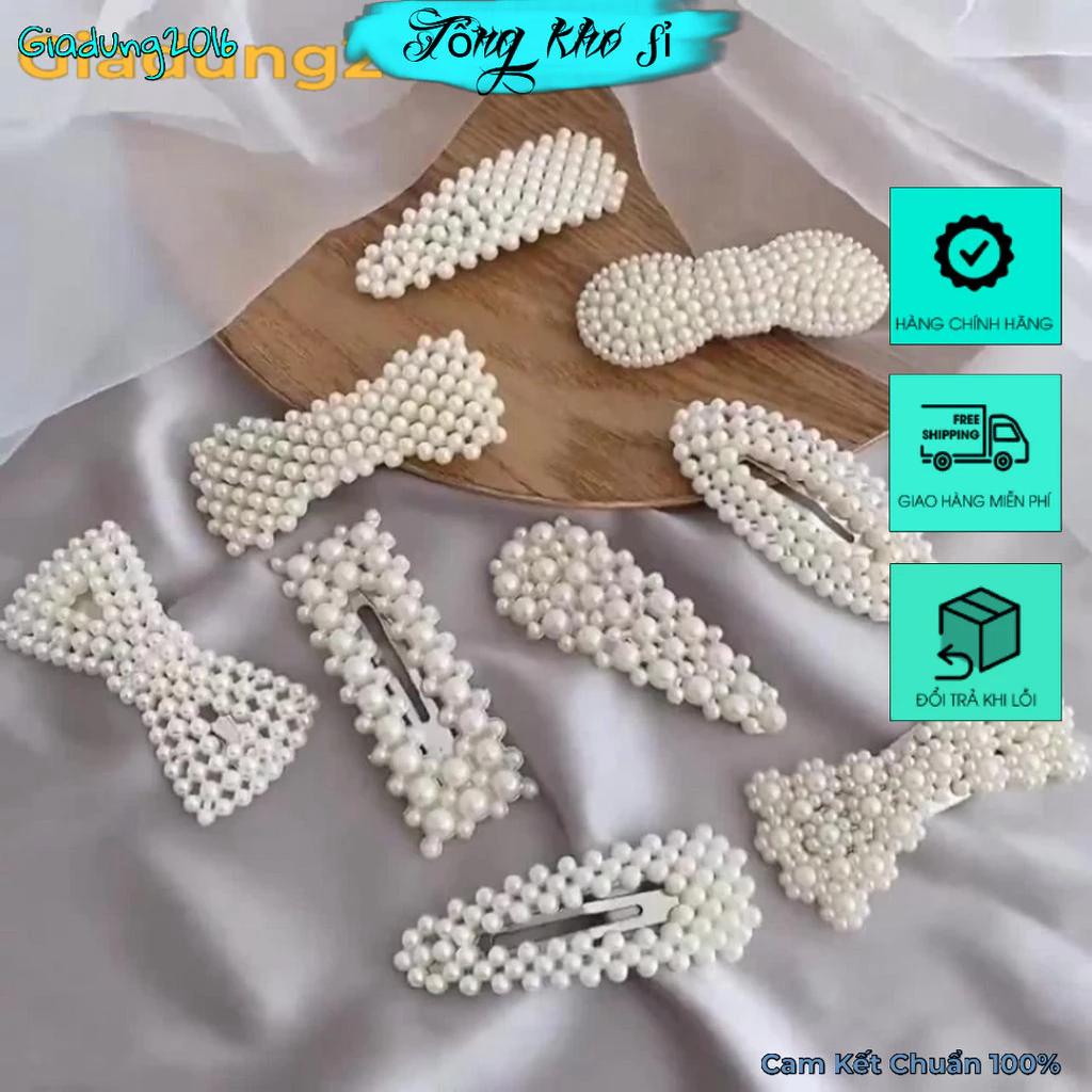 🌏FREE SHIP🌎 SET 20 Kẹp tóc nữ đính ngọc trai nhân tạo thời trang kiểu Hàn Quốc kẹp tóc siêu xinh - ZQB