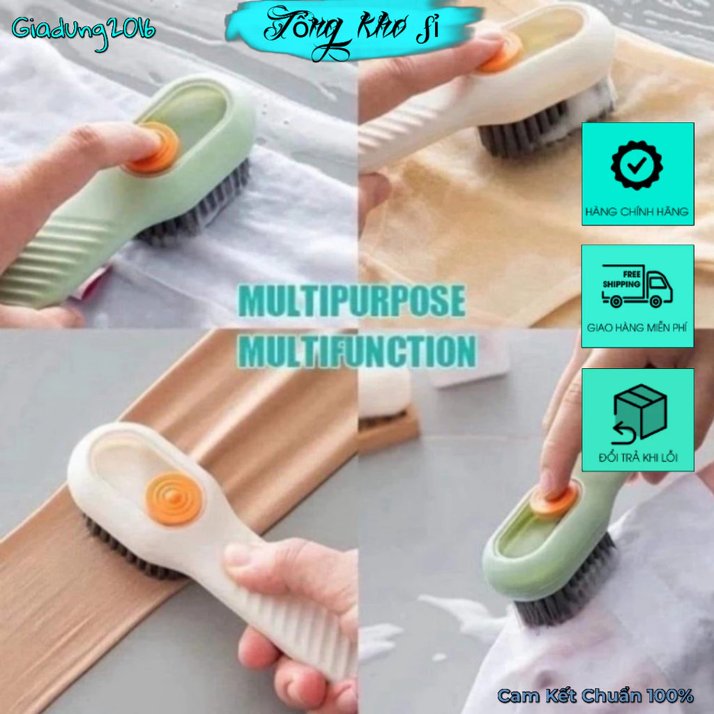 Bàn Chải Chà Giày, Quần Áo Có Ngăn Chứa Nước Giặt Đa Năng Tiện Lợi🌏FREE SHIP🌎Bàn Chải Cọ Rửa Đa Năng