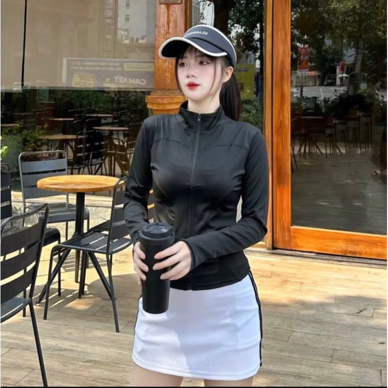 Áo khoác nữ tập gym áo chống chói áo gym yoga aerobic nữ , chạy  shuffle dance , pickleball jocger chất đẹp dày dặn2