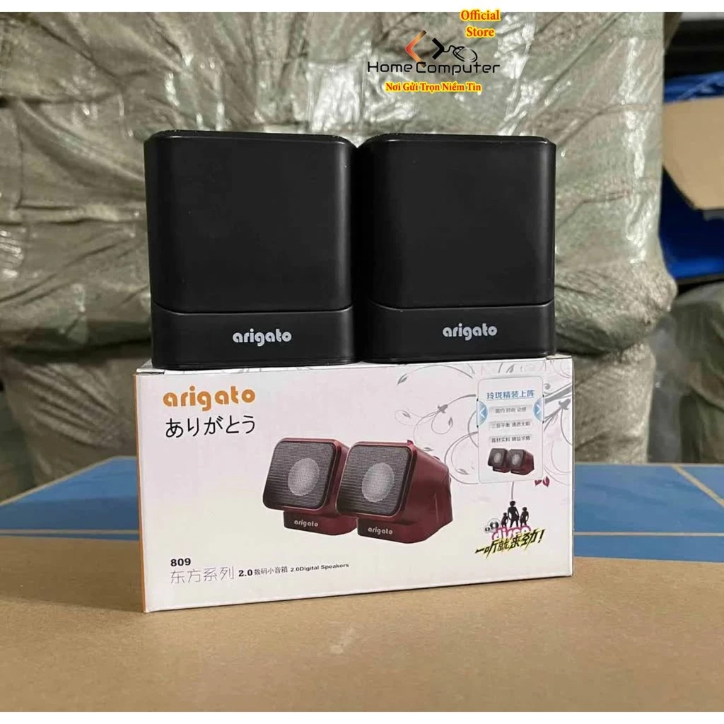 Loa Vi Tính - Loa đôi 809 Arigato Thiết Kế Mạnh Mẽ, Cứng Cáp, xoay đổi được hình dạng
