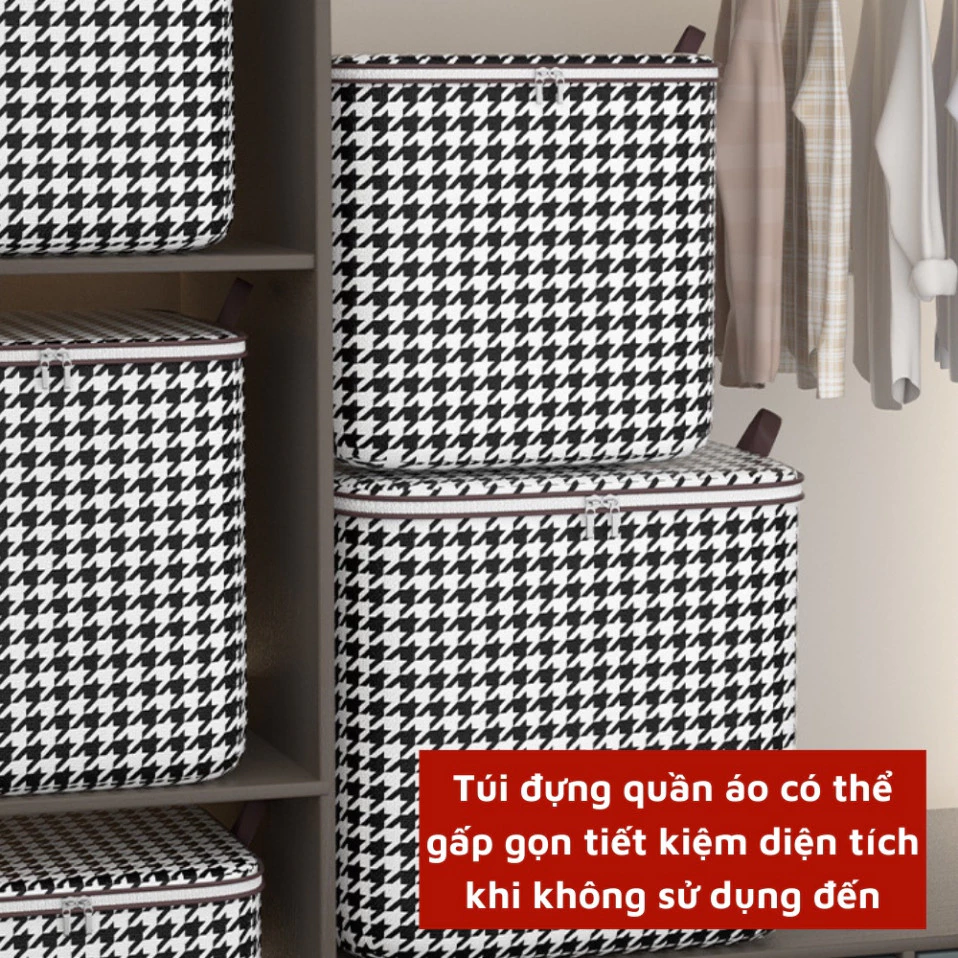 túi vải đựng đồ đa năng 100L, gấp gọn tiện lợi để lưu trữ quần áo, chăn màn và đồ dùng khác.rất tiện lợi