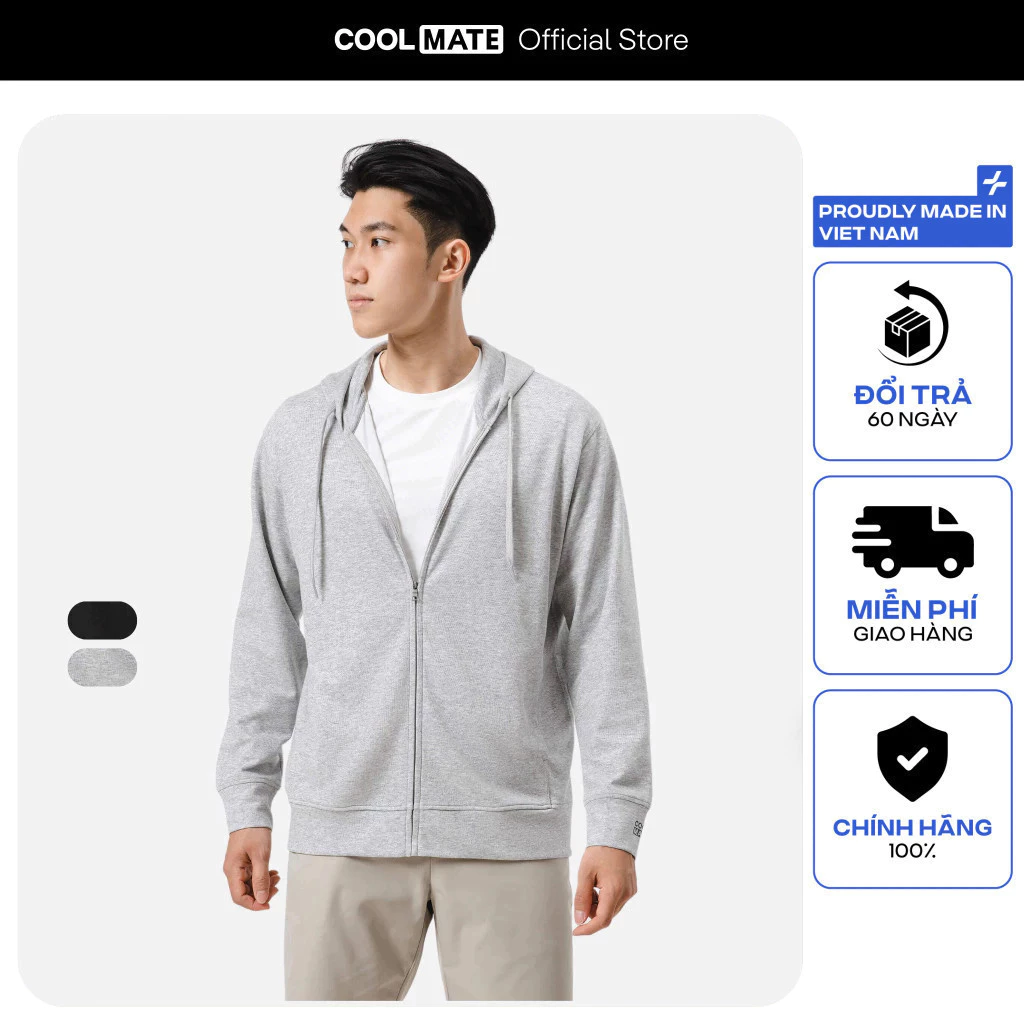 Áo khoác Knit chống nhăn, vải mềm mịn, thấm hút, thoáng khí, chống UV phù hợp mặc mùa thu Coolmate