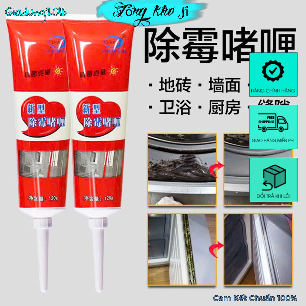 Gel tẩy mốc đa năng120ml🌏FREE SHIP🌎Tẩy nấm mốc silicon, gioăng cao su máy giặt, mốc chân tường, mốc bàn chải (Tuyển Sỉ)
